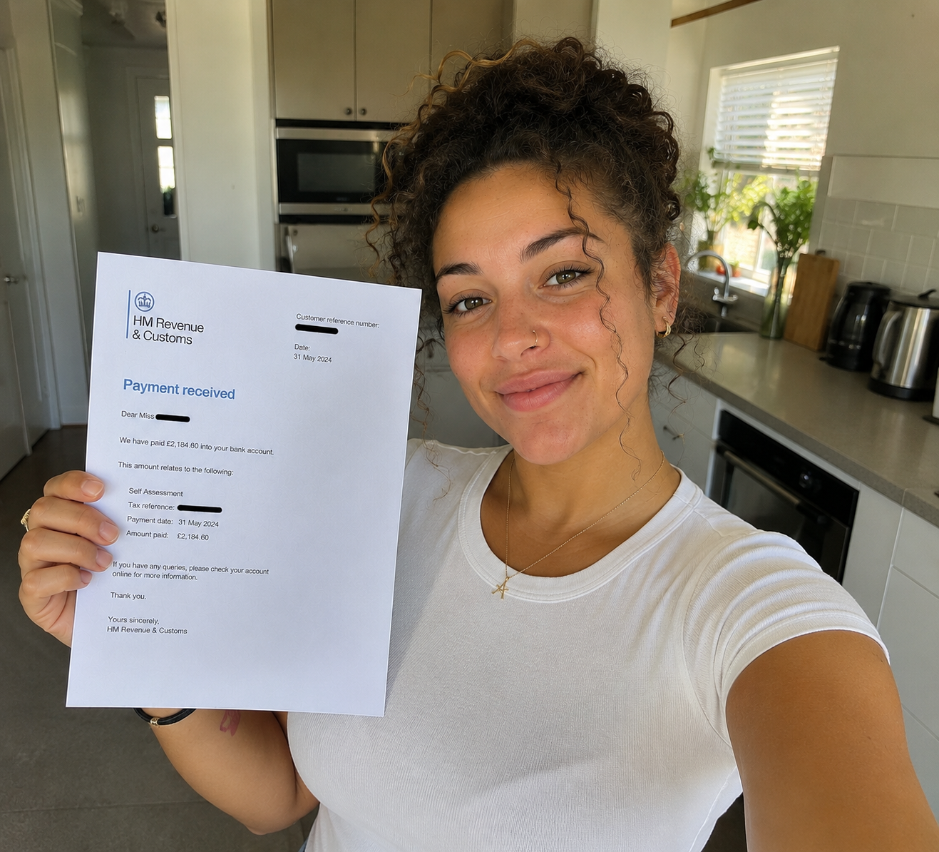 TaxBack UK customer refund success photo